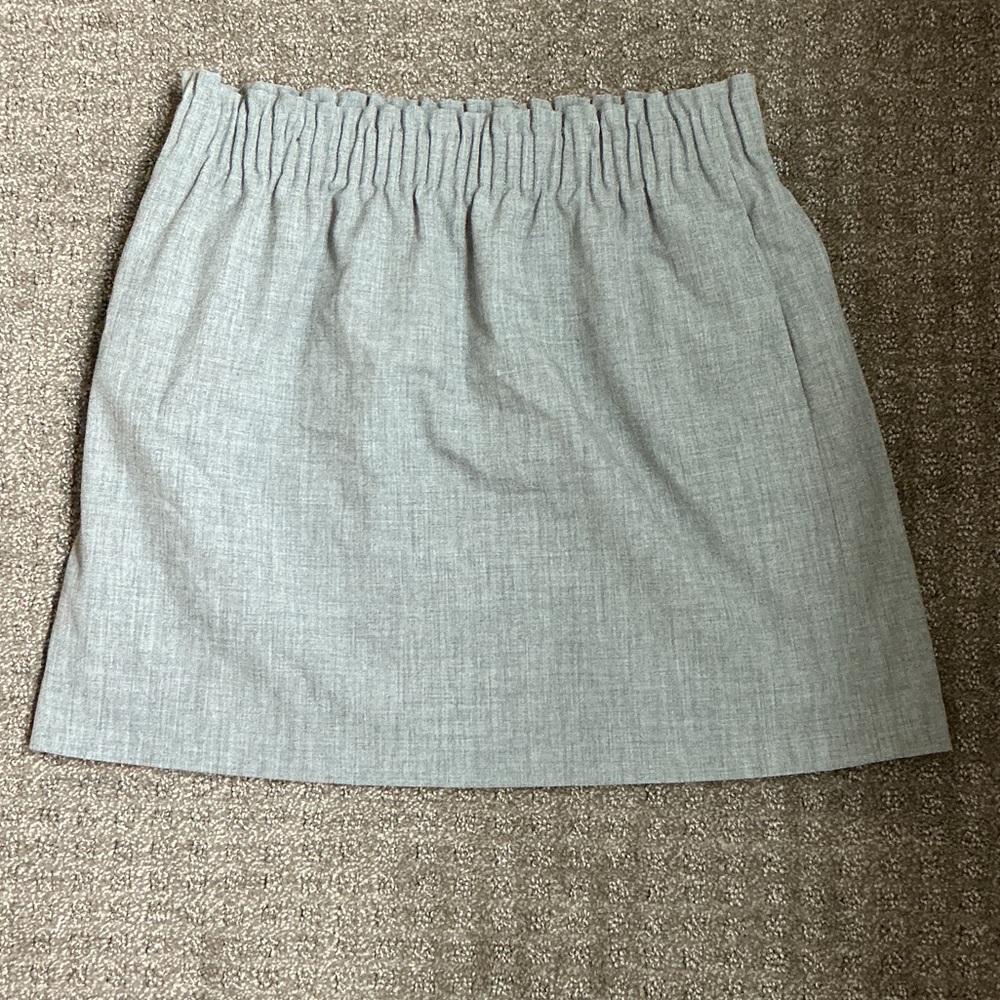 J. Crew Heathered Gray Elastic Waist Mini Skirt
